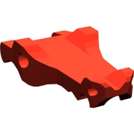 Lego hlava krokodýla horní část, červená (4152991)
